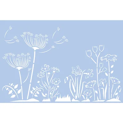 buttinette Schablone Wiesenblumen, 29,5 x 20 cm Image