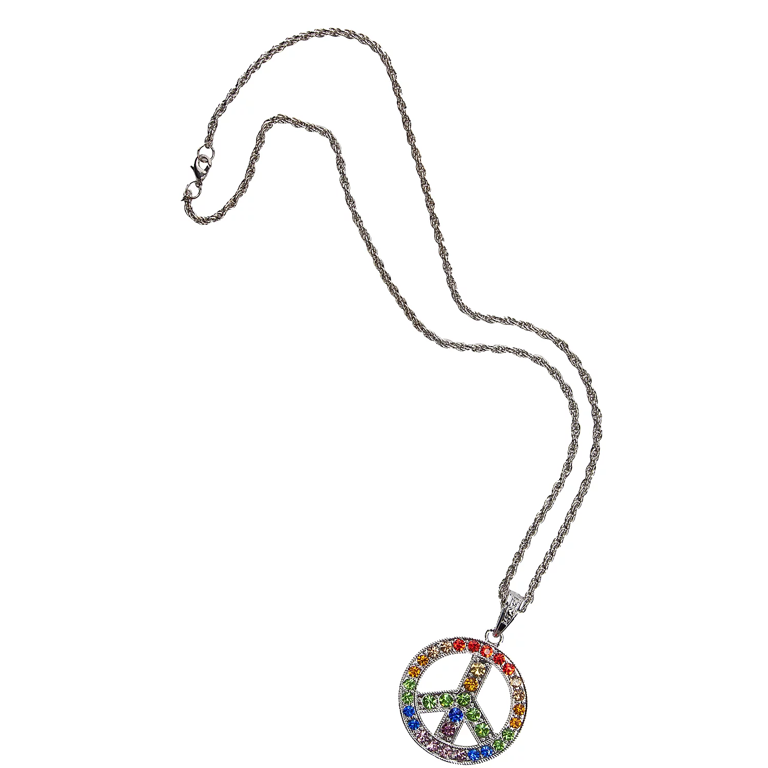 Peace-Kette, silber/bunt Image