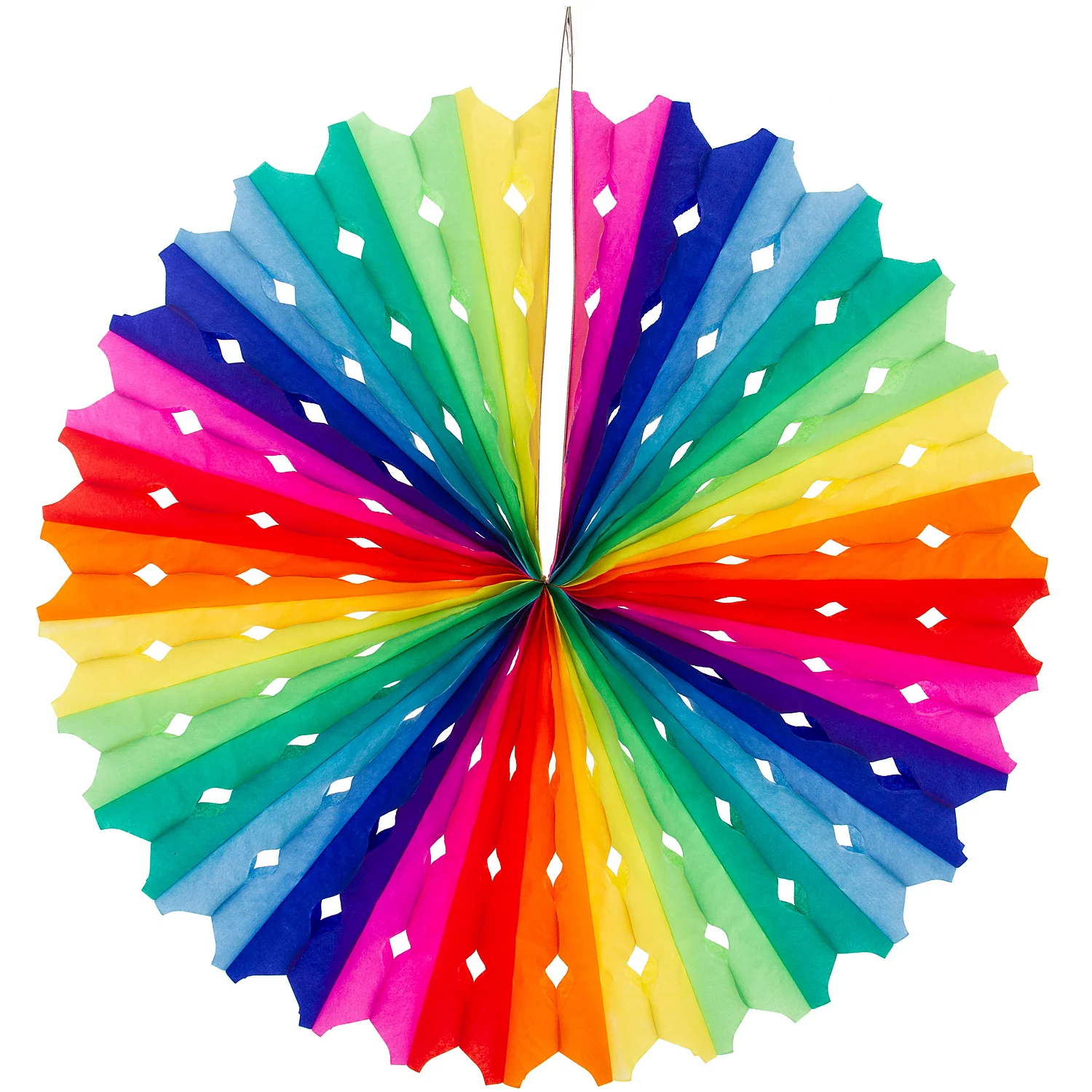 Papierfächer, bunt, 45 cm Ø Image