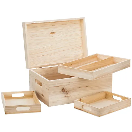 Holz-Sortierbox, 32 x 22 x 15,5 cm