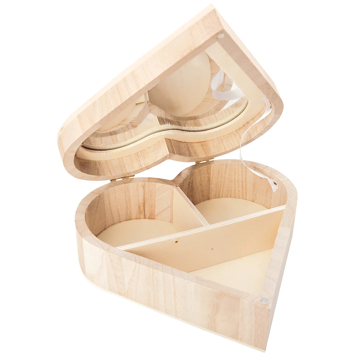 Schatulle Herz aus Holz, 16 x 16 x 5,5 cm Image