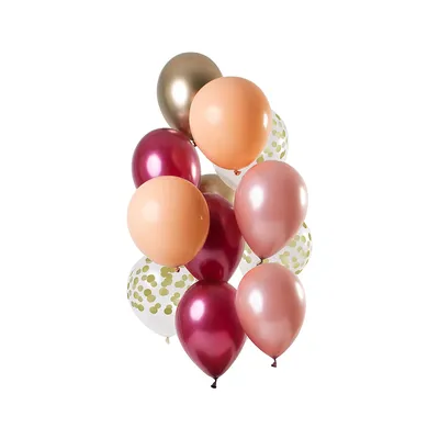 Luftballon-Set Rosé-Gold, 30 cm Ø, 12 Stück Image