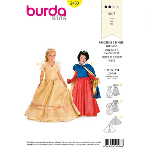 burda Schnitt 2480 Prinzessin