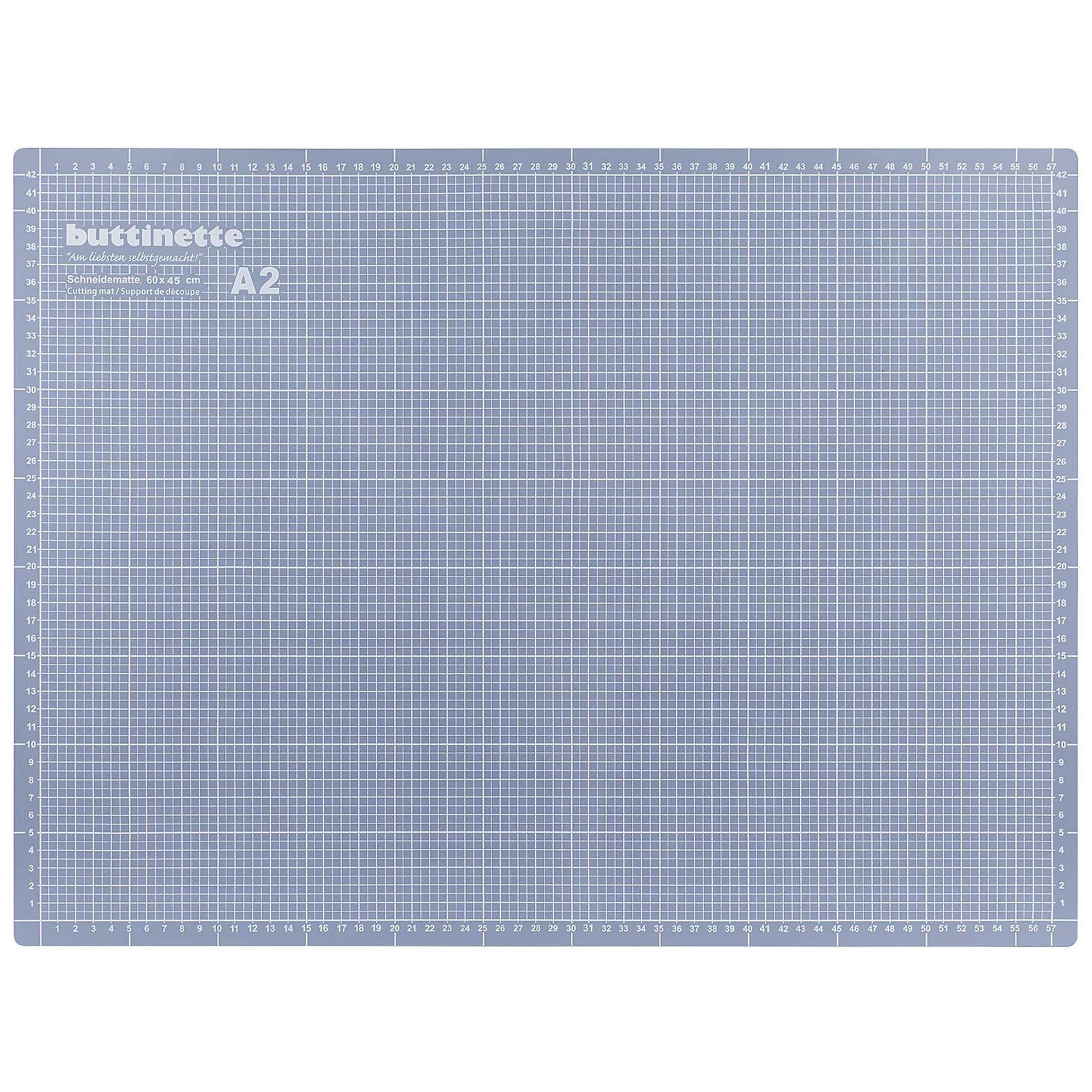 buttinette Profi-Schneidematte, 60 x 45 cm, blau/grau