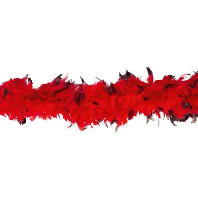 Federboa, rot/schwarz, 90 g, 1,80 Meter Image