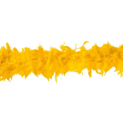 Federboa, gelb, 90 g, 1,80 Meter