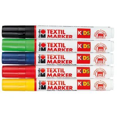 Marabu KiDS Stoffmalstifte, 5 Stifte Image