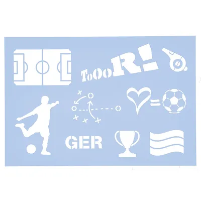 buttinette Schablone Fußball, 29,5 x 20 cm Image