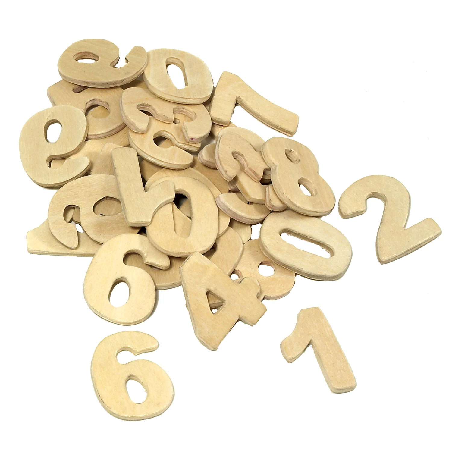 Zahlen aus Holz, 2,5 cm, 40 Stück Image