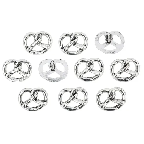 buttinette Trachtenknöpfe Brezel, Größe: 18 x 14 mm, Inhalt: 10 Stück