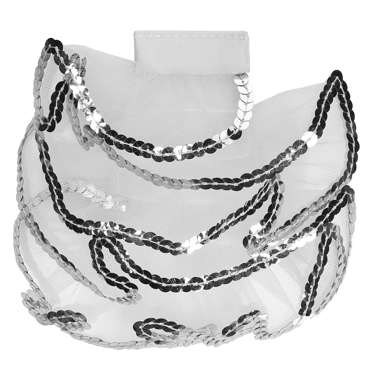 Jabot für Erwachsene, weiß/silber Image