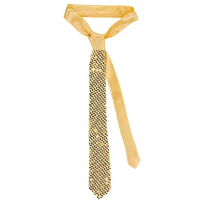 Krawatte Pailletten, gold
