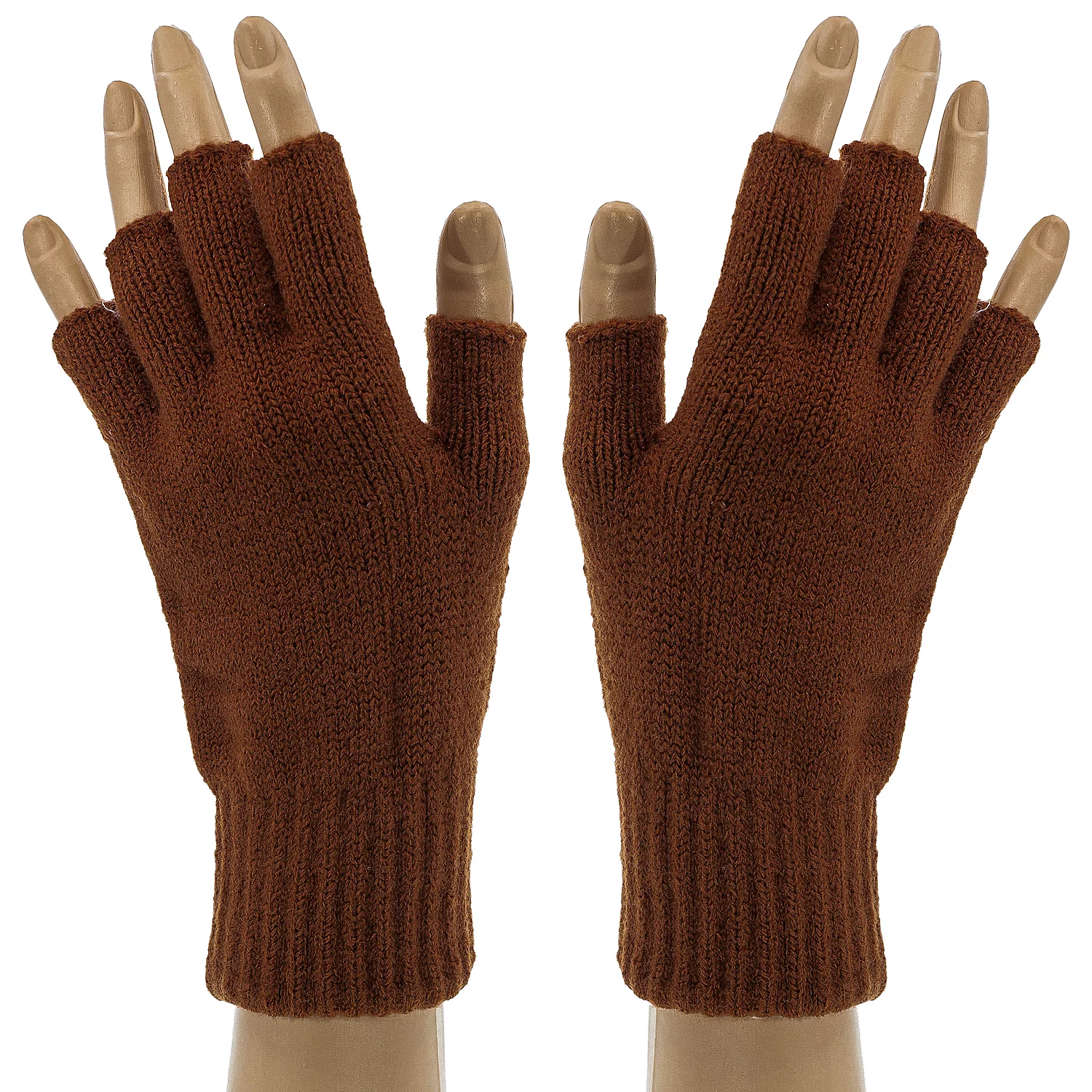 Strick-Handschuhe, braun Image