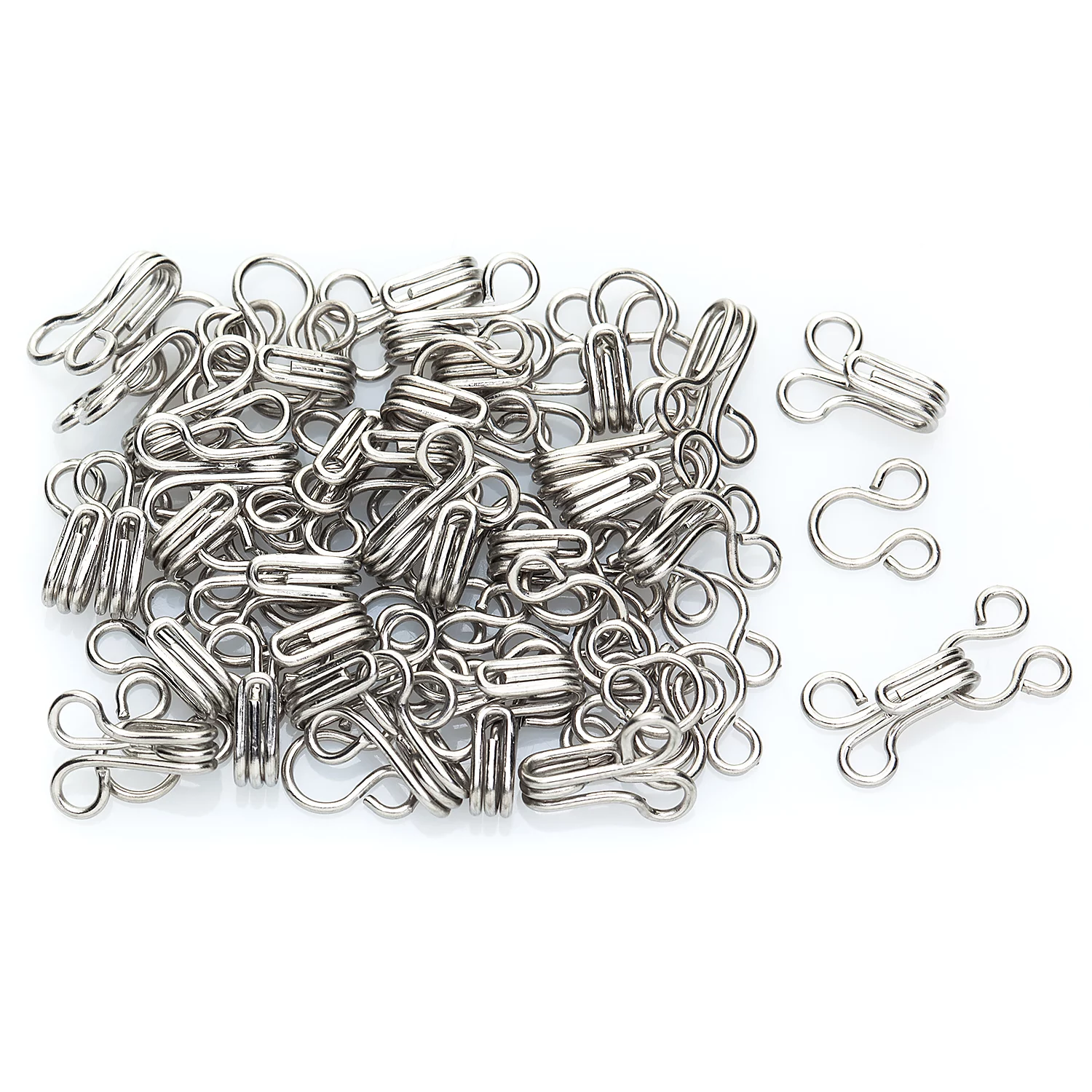 Prym Haken und Augen, Größe: insgesamt 8 x 15 mm, Inhalt: 35 Stück