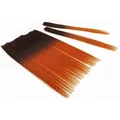 Haar-Extensions, orange/dunkelbraun