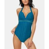 Jessica Simpson Swim | Jessica Simpson Crochet Halter One-Piece Swimsuit | Color: Green | Size: L