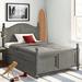 Gracie Oaks Panel Bed w/ Trundle Wood in Gray | 50 H x 81.5 D in | Wayfair 8125E043BF984834BC7CFDDB5D60D8FE