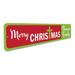 Lizton Sign Shop, Inc Xmas Cross Aluminum Sign Aluminum in Gray/Green/Red | 4 H x 18 W x 0.04 D in | Wayfair 77-A418