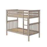 Harriet Bee Solid Wood Standard Bunk Bed by Andover Mills™ Wood/Solid Wood in Gray | 68.5 H x 45.75 W x 81.5 D in | Wayfair