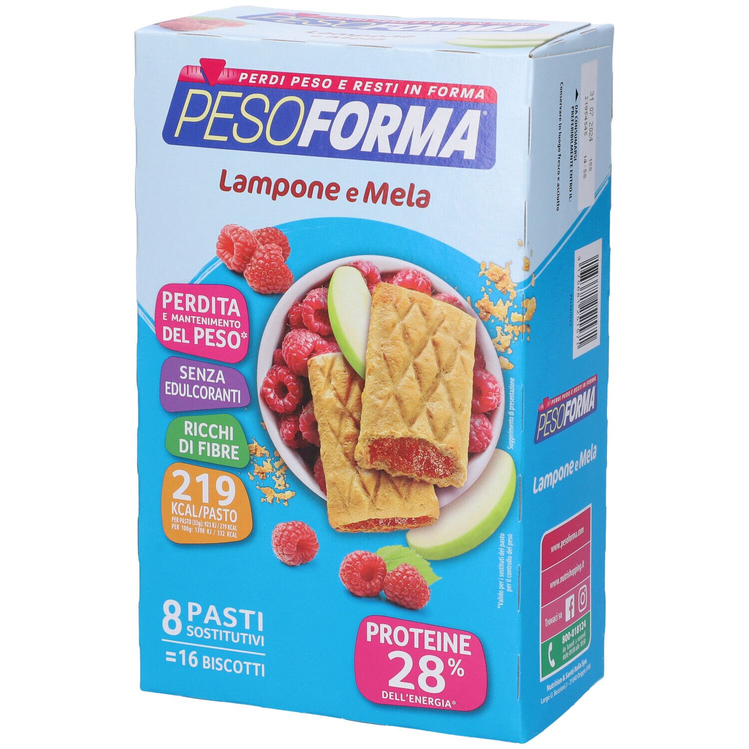 PESOFORMA® Biscotti Lampone e Mela 528 g