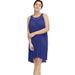 Plus Size Women's Lace Inset Trapeze Dress by ellos in Blueberry (Size 28)