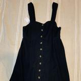 American Eagle Outfitters Dresses | American Eagle Black Button Down Sleeveless Dress | Color: Black | Size: Xs