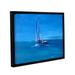 ArtWall Sailing Into The Blue Gallery Wrapped Floater-Framed Canvas in White | 36 H x 48 W x 2 D in | Wayfair 0ble202a3648f