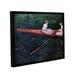 ArtWall Canoe Gallery Wrapped Floater-Framed Canvas in Green/Red | 18 H x 24 W x 2 D in | Wayfair 0mon016a1824f
