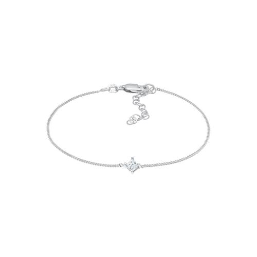 Elli DIAMONDS - Solitär Viereck Diamant (0.1 ct.) 925 Silber Armbänder & Armreife Damen