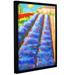 ArtWall Provence Rows Gallery Wrapped Floater-Framed Canvas in Blue/Indigo | 18 H x 14 W x 2 D in | Wayfair 0fra018a1418f