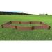 Frame It All Lazy Curve 12' x 4' Composite Raised Garden Bed Composite in Brown | 11 H x 144 W x 48 D in | Wayfair 800002076