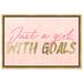 Oliver Gal Girl w/ Goals - Graphic Art Canvas in Black | 30 H x 45 W x 1.5 D in | Wayfair 38777_45x30_CANV_PSGLD