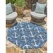 94 x 0.13 in Rug - Sand & Stable™ Baby & Kids Glidden Blue Indoor/Outdoor Rug, Polypropylene | 94 W x 0.13 D in | Wayfair