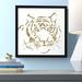 Mistana™ Baby & Kids Isaias Gilded Tiger by Chris Paschke Graphic Art on Canvas Canvas, Cotton in White | 36 H x 36 W x 2 D in | Wayfair