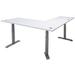 71"W x 76"D Fully Height Adjustable Executive L-Desk