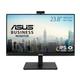 ASUS Business BE24EQSK - 24 Zoll Full HD Monitor - 16:9 IPS Panel, 1920x1080 - ergonomisch, Pivot, Blaulichtfilter, Webcam, Mikrofon - DP, HDMI, D-Sub - Rahmenlos, Mini-PC Befestigung