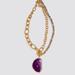 Zara Jewelry | Natural Stone Necklace | Color: Gold/Purple | Size: Os