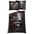 Spiral - Skulls N' Roses - Single Duvet Cover + UK And EU Pillow case - L