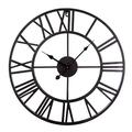 AIKENR Large Retro Numeral Clock, 50CM Metal Wall Clock Silent Iron Roman Numeral Decorative Clock for Living Room Bedroom Kitchen Office