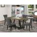 Wildon Home® Jendrik 5 - Piece Rubberwood Solid Wood Dining Set Wood/Upholstered in Black/Brown | Wayfair FDD50A34C41046F2BB0E26447E31091A