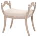 One Allium Way® Andersonville Accent Stool Linen/Wood/Upholstered in Brown/Gray | 26 H x 25 W x 15 D in | Wayfair 979B01E59C8949CBB9B52E6028AB8AE3