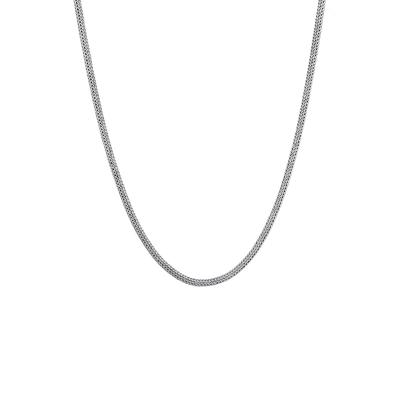 KUZZOI - Herren Basic Schlangenkette Oxidiert 925 Silber Herrenschmuck 1 ct