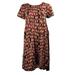 Lularoe Dresses | Lularoe Black Red Tan Geometric Carly Dress Xs | Color: Black/Red | Size: Xs