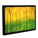 ArtWall Applachian Forest II Gallery Wrapped Floater-Framed Canvas in Green/Orange | 12 H x 18 W x 2 D in | Wayfair 0dic100a1218f