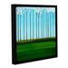 ArtWall Happy Forest Gallery Wrapped Floater-Framed Canvas in Blue/Green | 24 H x 24 W x 2 D in | Wayfair 0dic066a2424f