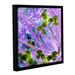 ArtWall Iris Dreams Gallery Wrapped Floater-Framed Canvas in Green/Indigo | 18 H x 18 W x 2 D in | Wayfair 0dic068a1818f