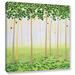 ArtWall Misty Morning Forest Gallery Wrapped Canvas in Brown/Green | 24 H x 24 W x 2 D in | Wayfair 0dic072a2424w