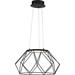 AllModern Mojave 1 - Light Unique/Statement Geometric LED Chandelier Metal in Black/White | 100.8" H x 17.9" W x 17.9" D | Wayfair