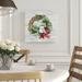The Holiday Aisle® Holiday Wreath on Wood Graphic Art on Wrapped Canvas in Brown/Green/Red | 14 H x 14 W x 2 D in | Wayfair