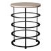 17 Stories Steel Accent Stool in Black/Brown/Gray | 21 H x 17 W x 17 D in | Wayfair 70ADEA85F011436AA83CD3BD4BDF0A9D